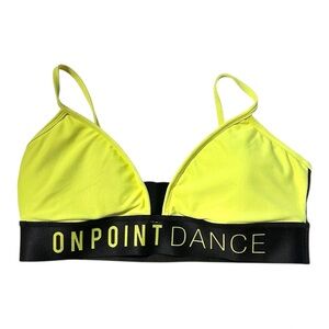 On Point Dance Bra Women’s Small Yellow Black